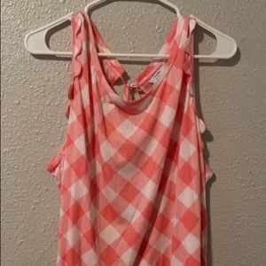 Xl pink and white tank